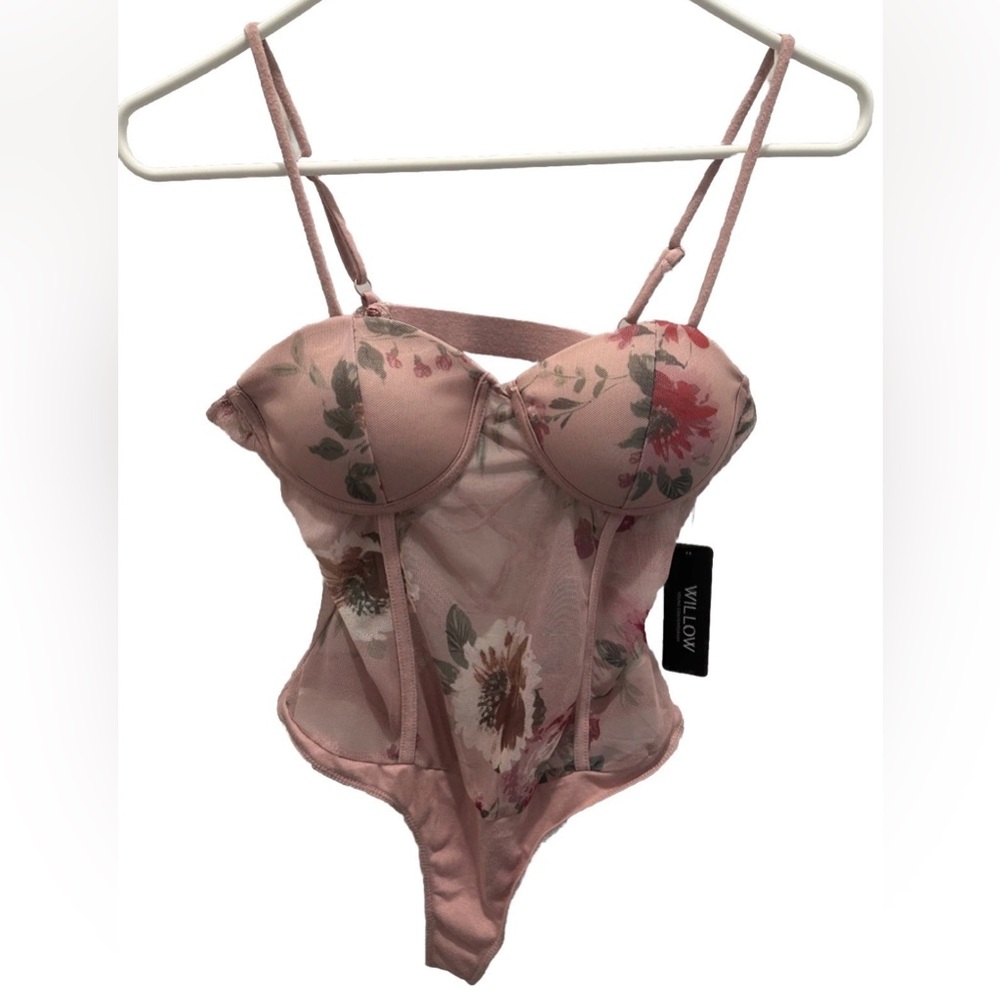 Willow Floral Mesh Underwire Bodysuit
